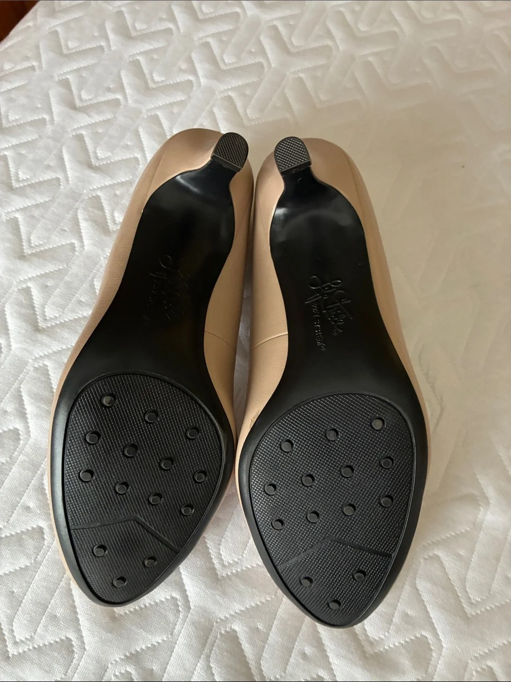 Life Stride Beige Mid Heel Pump - Classic Neutral Women's Shoes